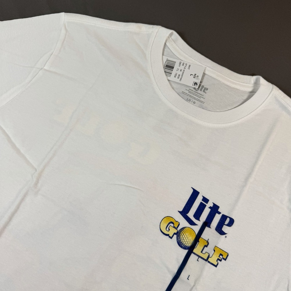 Miller Lite Golf Tournament of Champions T-Shirt White Mens Large Mad Engine